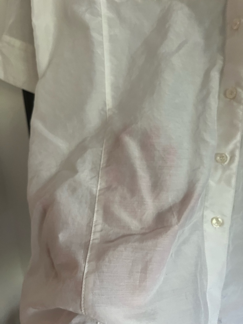 NWT Vintage Deadstock Perry Ellis Silk-Cotton Relaxed Fit Ivory Blouse/Tunic M - Picture 2 of 7
